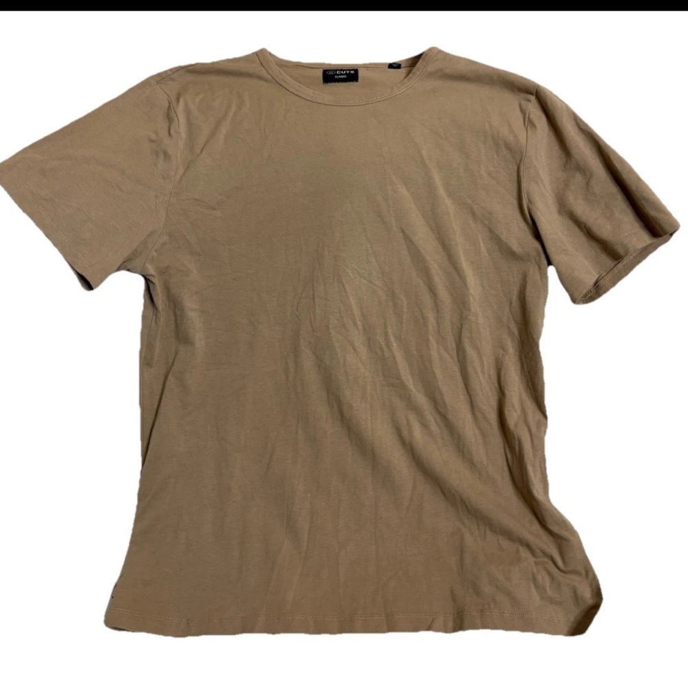 Cuts Clothing Short Sleeve Tee Brown T-Shirt Crew Neck Classic Mens Size XL